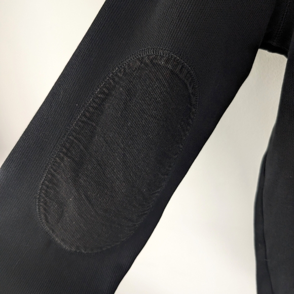 Banana Republic Black 1/4 Zip Sweater Corduroy Dark Academia Preppy ~ Size M - Picture 7 of 8